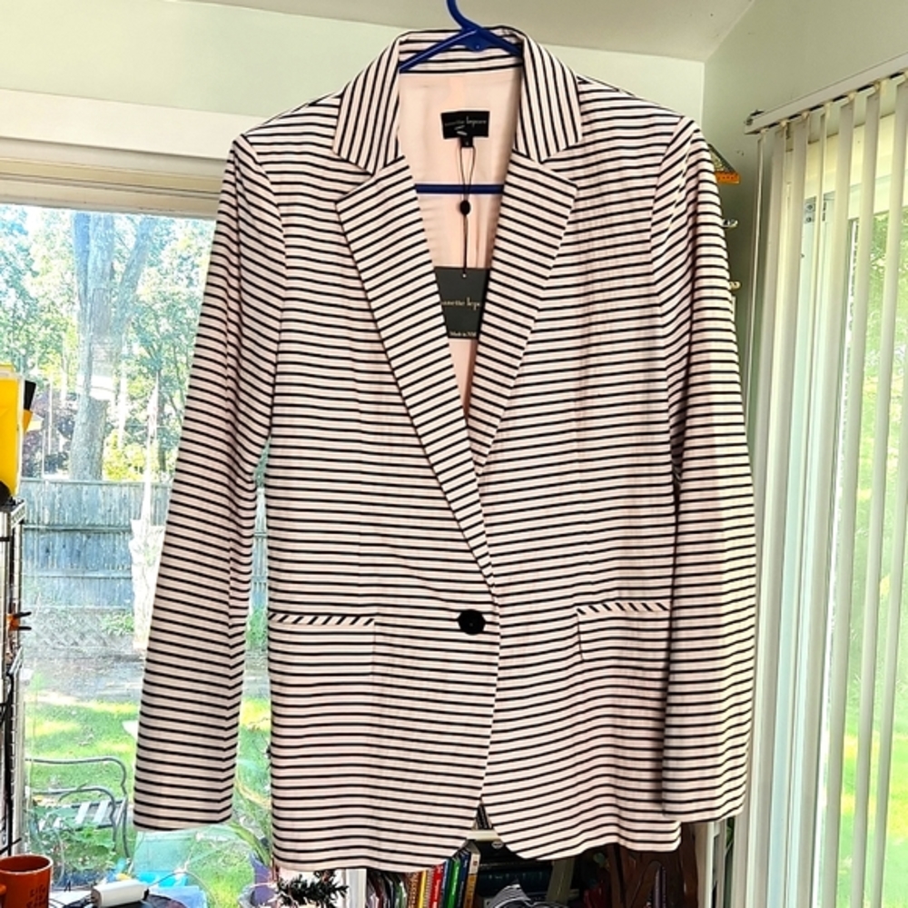 Blush pink & black resort jacket NWT